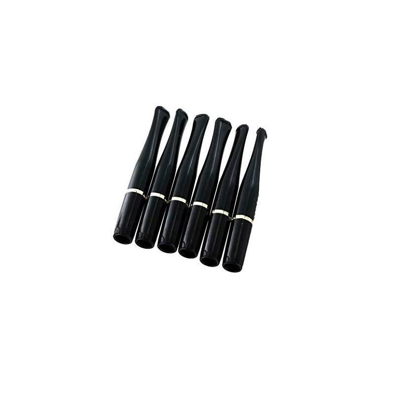 6-Pack Denicotea Standard 89mm Holders - Deco Black with Gold