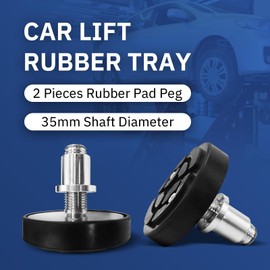 2PCS 35mm Shaft Diameter Car Lift Rubber Tray Heightening Feet Plus High Leg Pads, Screw Up Car Lift Pads Heightening Feet Tray