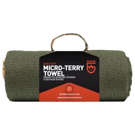 GEAR AID Quick Dry and Compact Micro-Terry Towel, OD Green, Large, 30" x 50"