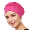 Beemo Swim Caps for Women Swimming Turban Polyester Latex Lined
