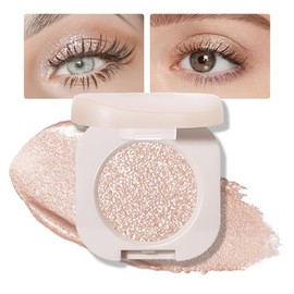 Yamobi Eyeshadow Monochrome, Smooth Texture, Easy Blending, and Shimmering Colours, Glitter Eyeshadow for All Skin Types