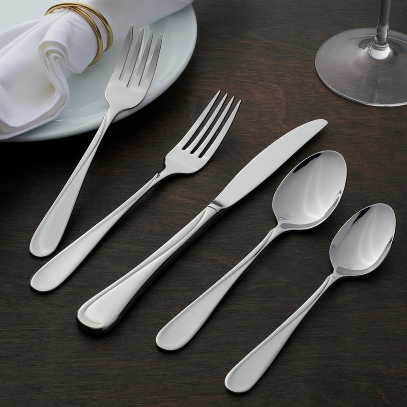 Oneida Silverware Set For 8, Flight 45-Piece Everyday Flatware Set