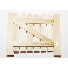 Fairy Garden Miniature Wooden Gate With Posts Included 1/12th Scale (Fairy Garden Accessory)