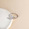 EAMTI 2CT 925 Sterling Silver Engagement Rings Pear Cut Cubic