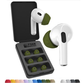 Foam Masters Ultra-Premium Memory Foam Ear Tips for AirPods Pro 1st & 2nd Gen | 3 Pairs | Black Magic Version 6.0 | Comfortable | Secure | Better Noise Cancellation | Replacement Buds