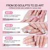 PANA 3D Kolinsky Nail Art Brush - Pink Glitter Handle,
