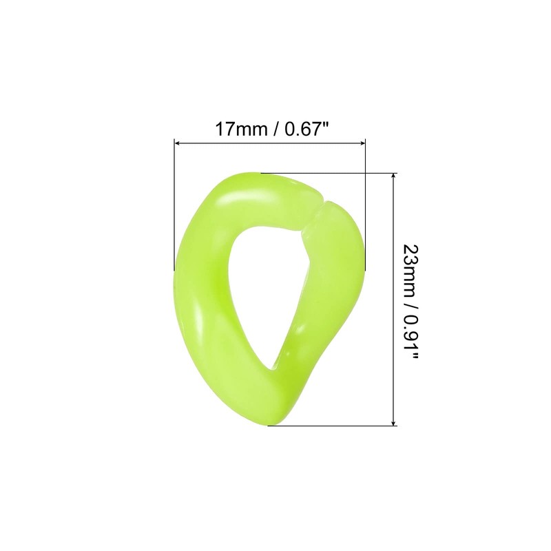 sourcing map 48 Pieces Acrylic Connecting Rings Quick Connect C-Clips