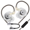 Zengli Audífonos Kz Edx Pro X con Mic (Blanco,con microfono,dac)