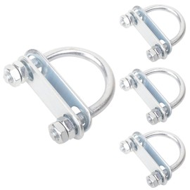 U-bolt U bolts, 4 pieces, M8 round U-bolt, U-bolt with nuts and washer for pipelines towing cars and ships, M8 x 42 mm x 64 mm