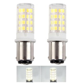 MoKongFu 2-Pack AC/DC 12V 24V BA15D LED Light Bulb 3W Red Green Yellow Light Double Connect SBC Bayonet LED Lamp 20W Halogen Equivalent for Marine Boat Navigation Lighting (White 6000K)