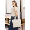 Women's Medium Handbag, Canvas Satchel Tote Bag, Shoulder Bag, Shopper