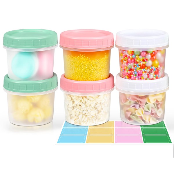 ASEVAT 5oz 6Pack Small Food Containers with Lids Salad Dressing