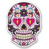 2 x 10cm/100mm Sugar Skull Window Cling Sticker Car Van
