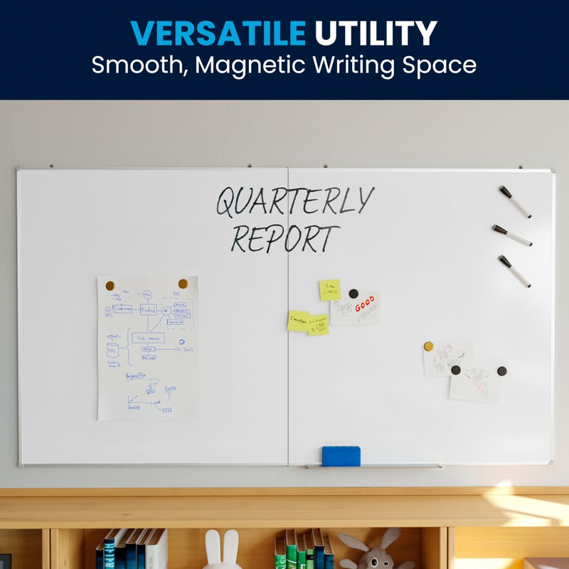 Flash Furniture Hercules Commercial Magnetic Dry Erase Board, Aluminum Whiteboard
