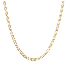 Old English Jewellers 9ct Yellow Gold on Silver 3.5mm Double Curb Rombo Chain Necklace 16 18 20 22 24 inch (16)
