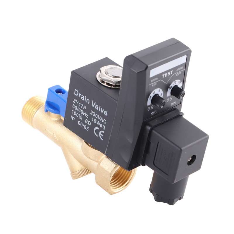 G1/2 DN15 Automatic Electronic Timed Drain Valve for Air Compressor
