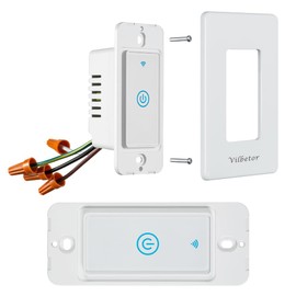 Tuya Smart Light Switch Work with Alexa, Single Pole 1 Gang WiFi Smart Switch