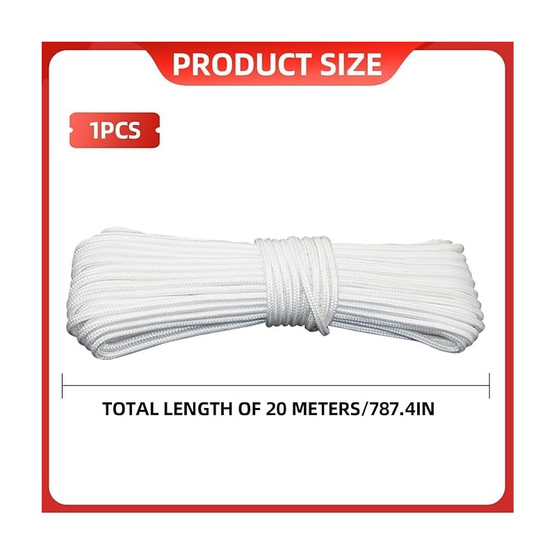 20 Meters Picture Hanging Cord, Heavy Duty Nylon String for