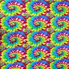 Pico Textiles 1 Yard - Tie Dye Retro Fleece Fabric - Sold by The Yard - Print Fleece Fabric - Ideal for Sewing Projects, Scarves, No Sew Fleece Throws and Tie Blankets