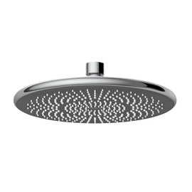 WENKO Water-Saving Rain Shower Head, Water-Saving Universal Shower Head with Sustainable Water-Saving System, 40% Water-Saving with Full Comfort, Round Shower Head Diameter 22.5 cm, Brass/ABS Chrome
