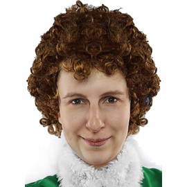 ALLAURA Bad Elf Wig Napoleon Brown Afro Wigs 70s Disco Costume Wigs Hippie Costume | Buddy Elf Costume, Buddy The Elf Wig Elf Disco Wig — Compatible with Napoleon, Marv, Julia, Will, & Vote Pedro Wig