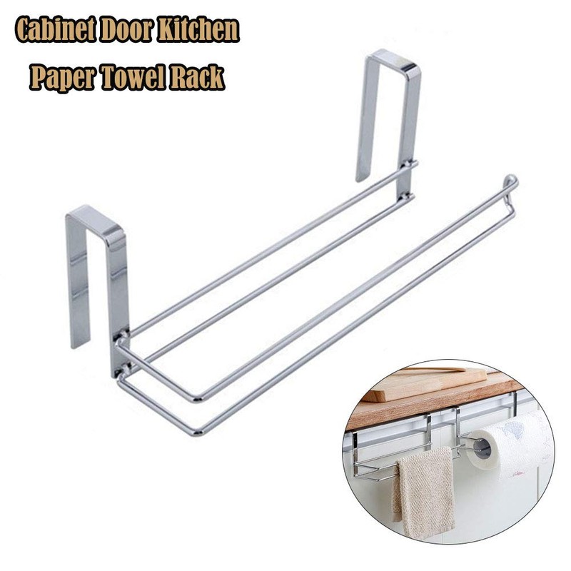 Paper Towel Holder for Cupboard Door Kitchen Roll Under Cabinet