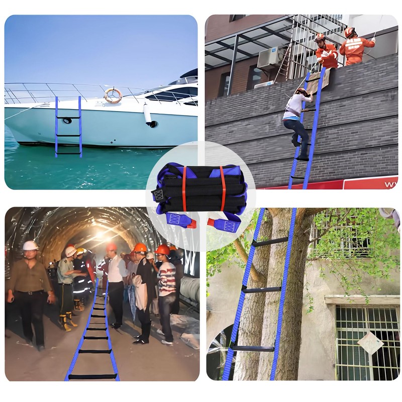 9.8ft Fire Escape Ladder - Emergency Safety Rope for 2-3