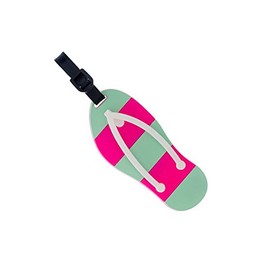 Colorful & Fun Travel Suitcase ID Luggage Tag and Suitcase Label (Flip Flop ~ 5" x 2.25")