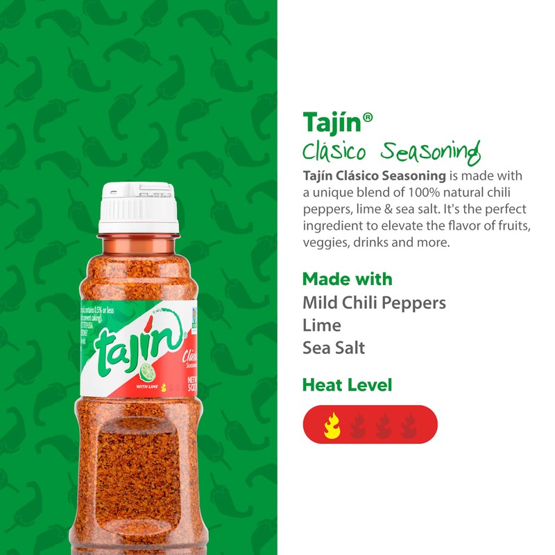 Tajín Clásico Chile Lime Seasoning 5 oz (Pack of 1)