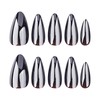 Black Press on Nails Almond Fake Nails Medium False Nails
