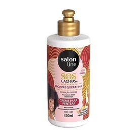 Salon Line S.O.S Cachos Ricino e Queratina サロンライン・カーリーヘアリーブインクリーム 300ml