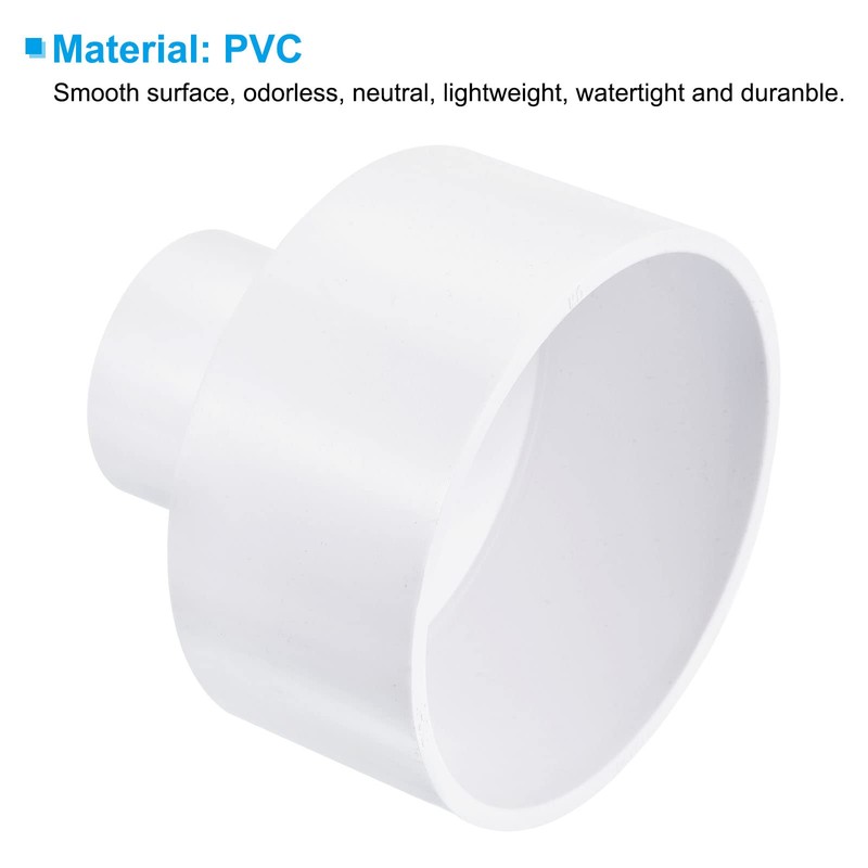 PATIKIL PVC Reducer Pipe Fitting 110mm to 50mm ID, 2