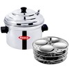 PANCA Idli Maker 4 Plates,Stainless Steel Idli Cooker Induction and