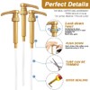 10 Pcs Gold Coffee Syrup Pump, Compatible with 25.4 Oz/750ml