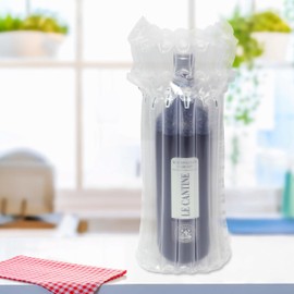 10 Packs Wine Bottle Travel Protector Bags, Monkkino Inflatable Bubble Cushion Wrap, Safety Choice for Glass Bottles in Transport with Luggage, Air Filled Packaging Sleeves with Pump