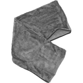pet wiz Microfibre Noodle/Chenille Towel, Super Absorbent, Quick Drying, Lightweight, with Handy Glove Compartments, 82cm x 32cm (Grey Loop Towel - 75 x 25cm)