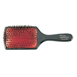 Dannyco Professional Large Rectangular Cushion Brush with Boar Bristles, 1 Count