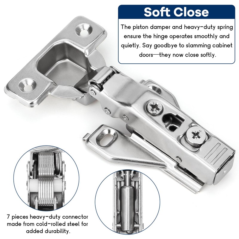 10 Pack 1/2'' Overlay Face Frame Soft Close Hidden Cabinet