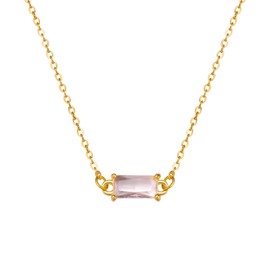 October Birthstone necklace for Women Trendy Non Tarnish Dainty 18K Gold Plated charm Birth Stone Cubic Zirconia necklaces Birthday Christmas Valentine's Day Gifts Birthstone Jewelry for Women Mom (Oct)