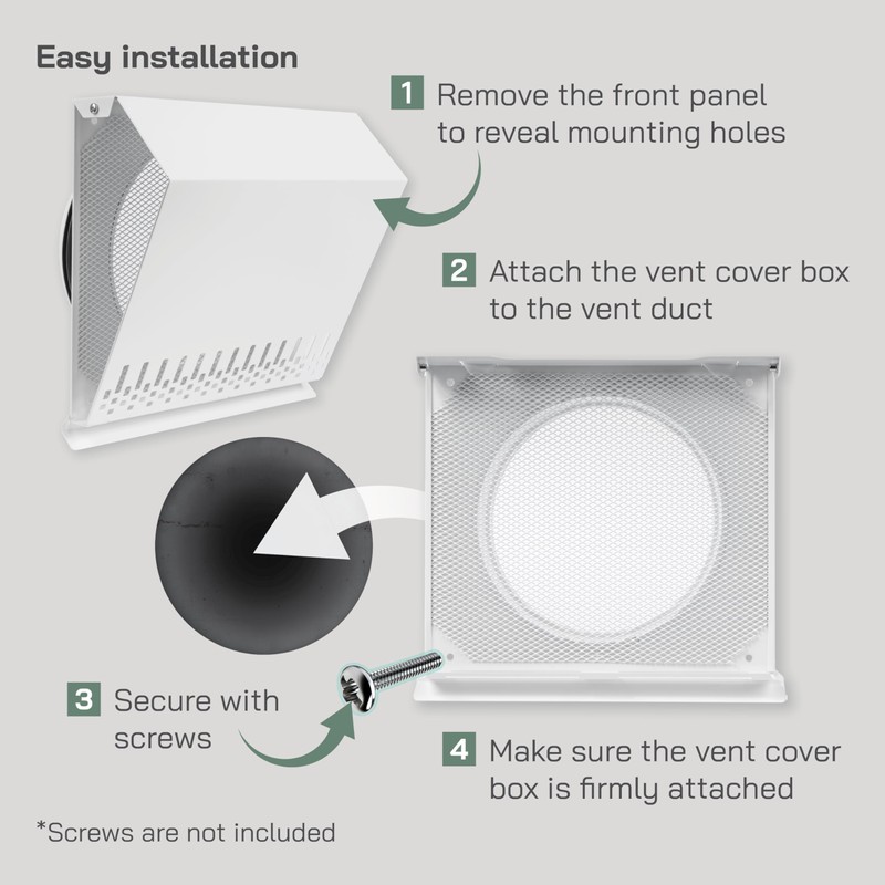 Vent Systems 8" Inch Air Supply Vent Cover with Rubber