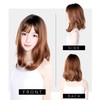 Fujitsu H-6115 TefuRe Wig, Medium, Semi-Long Wig, Bangs, Wig, Women,