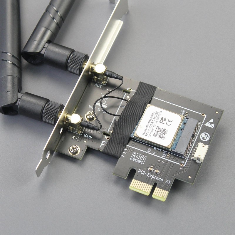 GLOTRENDS WA01 M.2 E Key to PCIe X1 WiFi Bluetooth