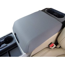 Car Console Covers Plus Made in USA Designed for Ford Expedition 2018-2024 Neoprene Auto Armrest Center Console Cover Protector Gray