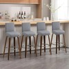 Bar Stool Covers Set of 4, Stretch Removable Plaid Barstools