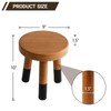 JOLLYMER Rubber Wood 9” Round Plant Stand |Dip Dyed Plant