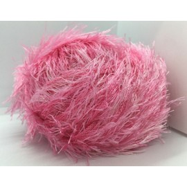 ICE Frosted Pink Eyelash Colorful Yarn #46087-B Ice 50gr 82yds Pinks, Hint of White