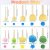 30 Piece Sponge Brush Children's Set (with 5 Pieces Flower