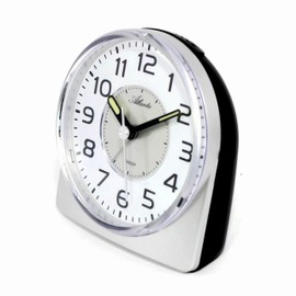 Atlanta Alarm clock without ticking quartz analogue silver - 1996-19