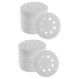AIMALL 100x 123mm 5" 8-Hole Sanding Discs Hook Loop Orbital Sander Pads 80 120 240 Grit, Anti-Clog Zinc Stearate Coating for Dust Collection, High Initial Cutting Power