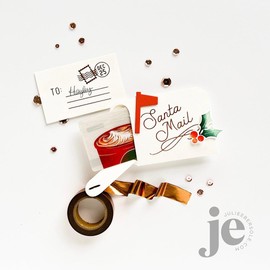 Ellen Hutson, Essentials by Ellen, Santa Mail Hot Foil Stamp Set, Stamping, Papercrafts, Card Making, Scrapbooking, Die Cutting, DIY, Foiling, Christmas, Mail, Santa, Letters, Words, Greetings